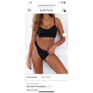 Lounge Bare Bra & Thong Set